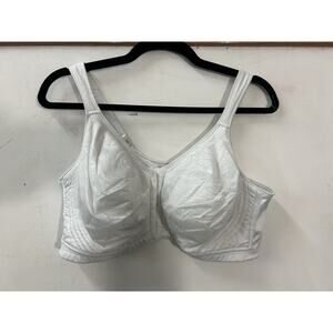 Vintage Playtex Full Figure Unpadded Lace White Bra E525‎ Size 44DD Sexy